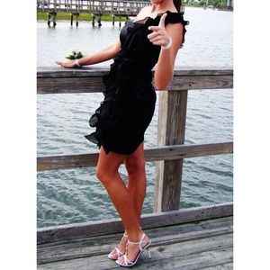 MINUET One-Shoulder, Black, Formal / Prom Dress